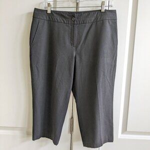 Talbots Capri Pants Women 12P Black High Rise Stretch Office Business Casual